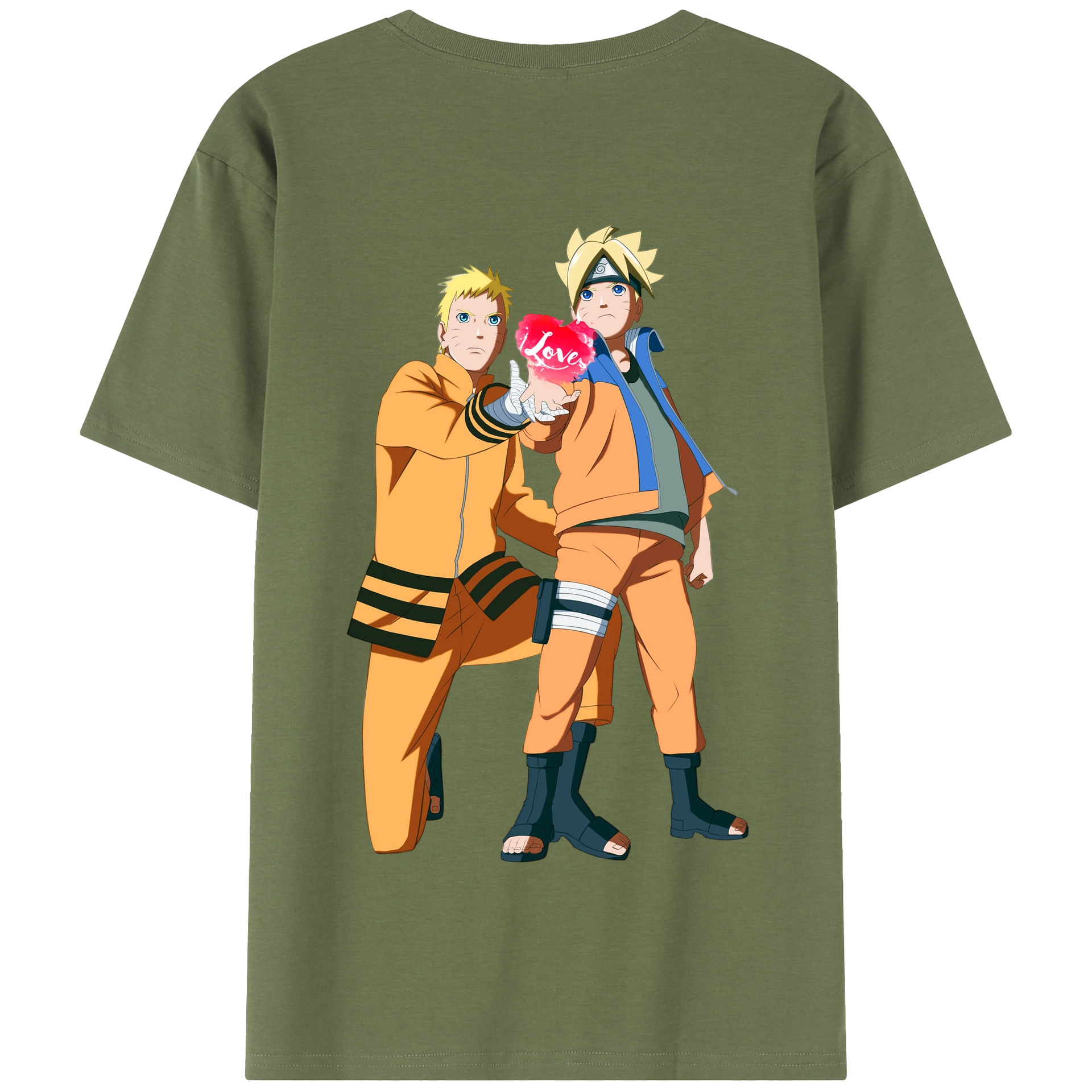 （画像用） NARUTO -ナルト- うずまき ボルト Uzumaki Boruto 綿100％半袖Tシャツ（背面プリント）